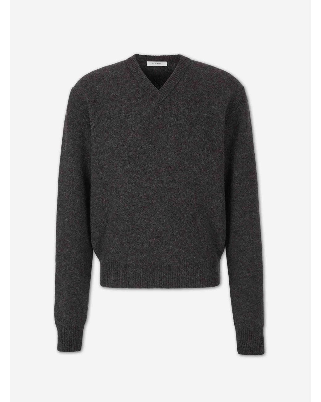 Lemaire Black V-Neck Sweater for men