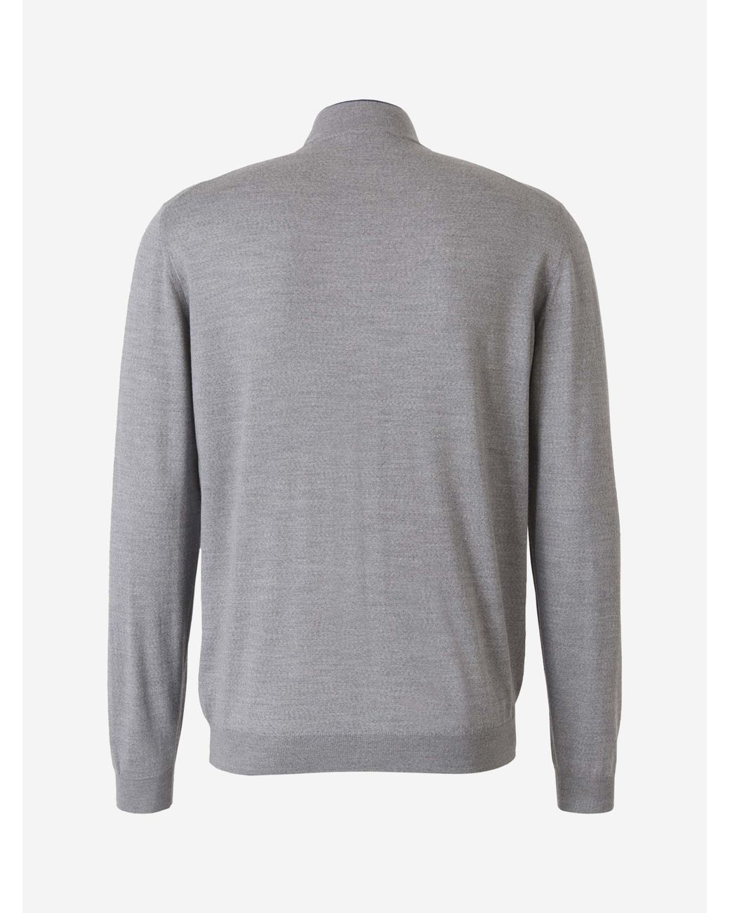 Santa Eulalia Gray Wool Knit Cardigan for men