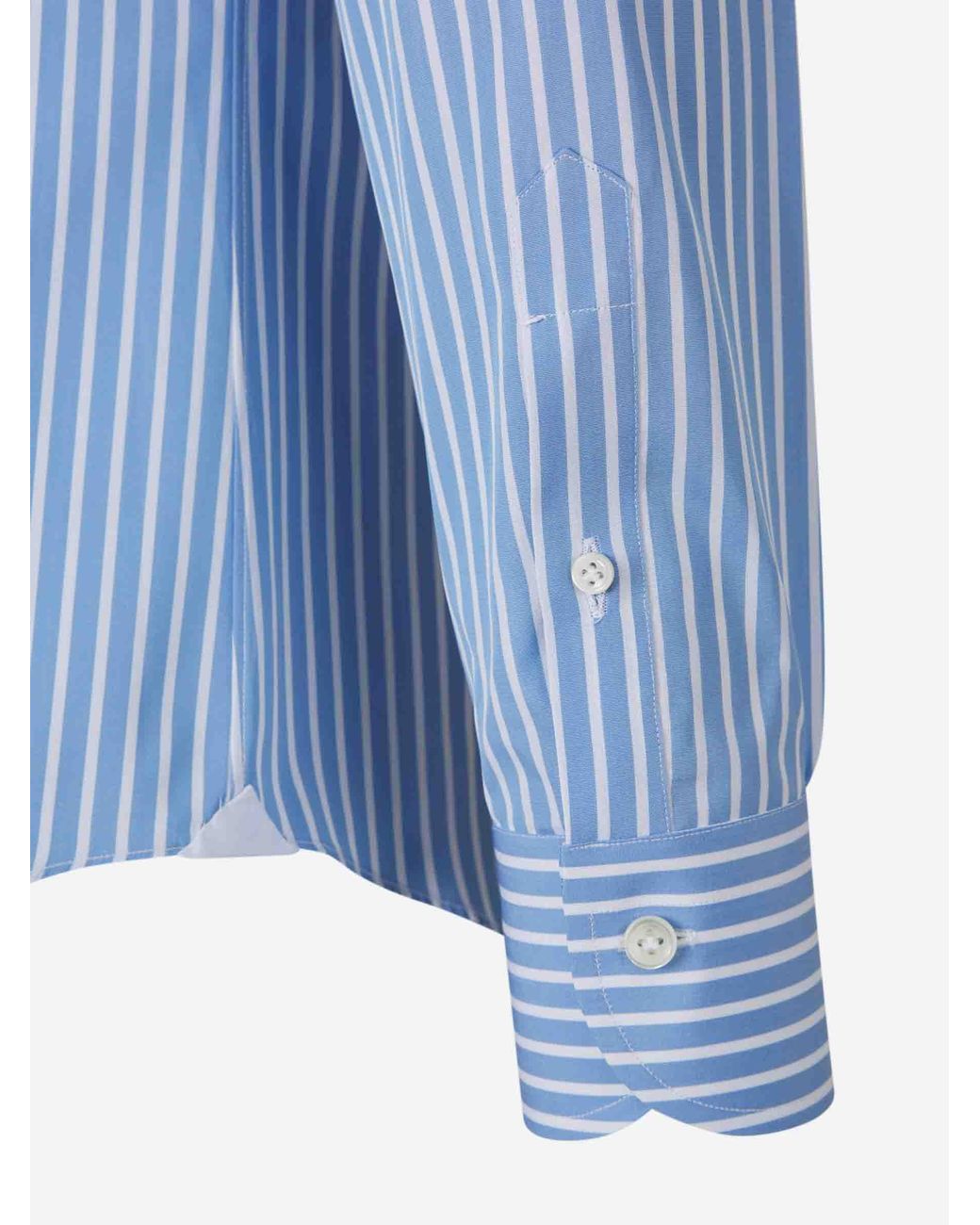 Santa Eulalia Blue Striped Cotton Shirt for men