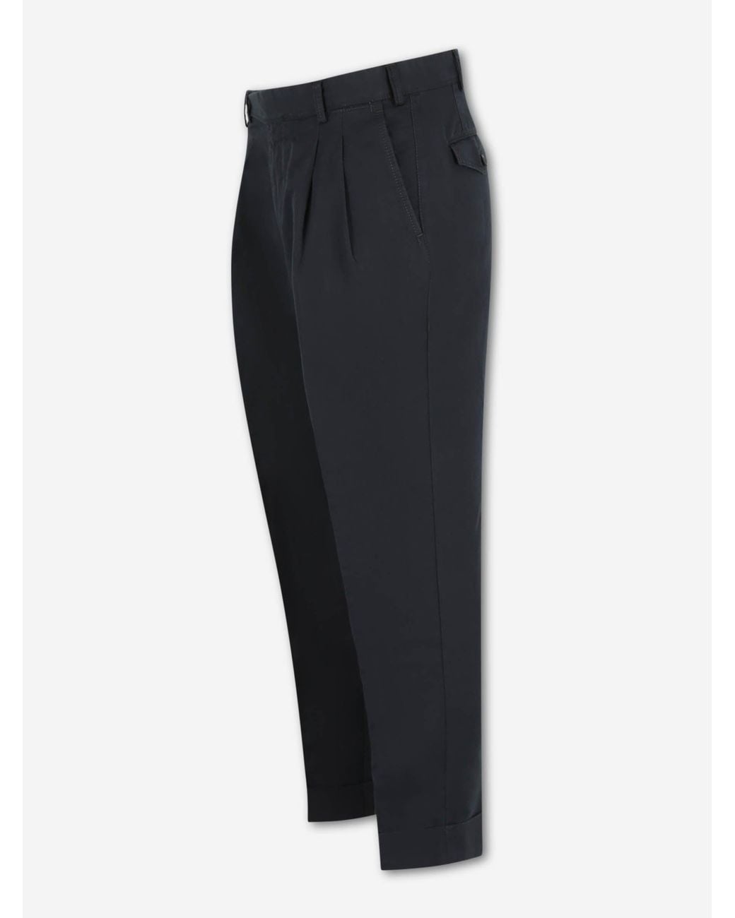 PT Torino Blue Linen Chino Trousers for men