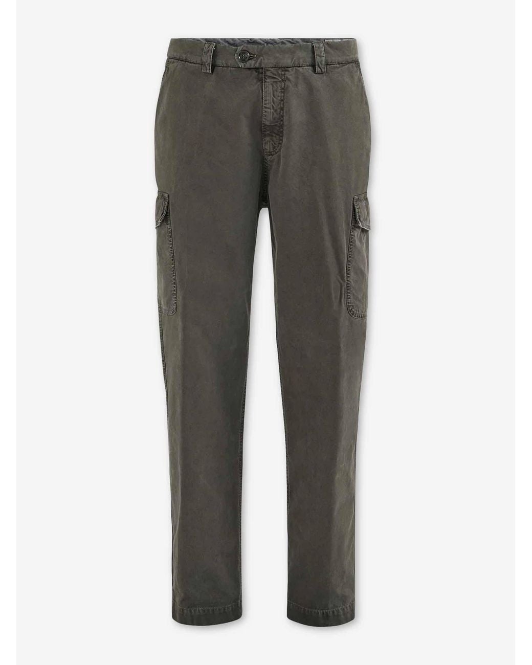 Brunello Cucinelli Gray Straight Leg Pants Cargo for men