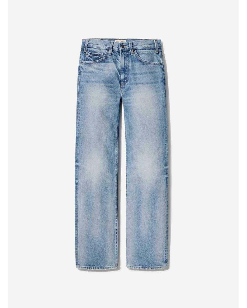 Nili Lotan Blue Mitchell Straight Leg Jeans