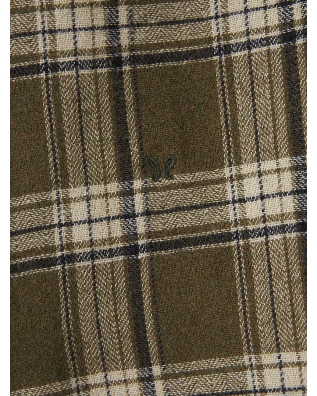 Rhude Green Plaid Overshirt for men