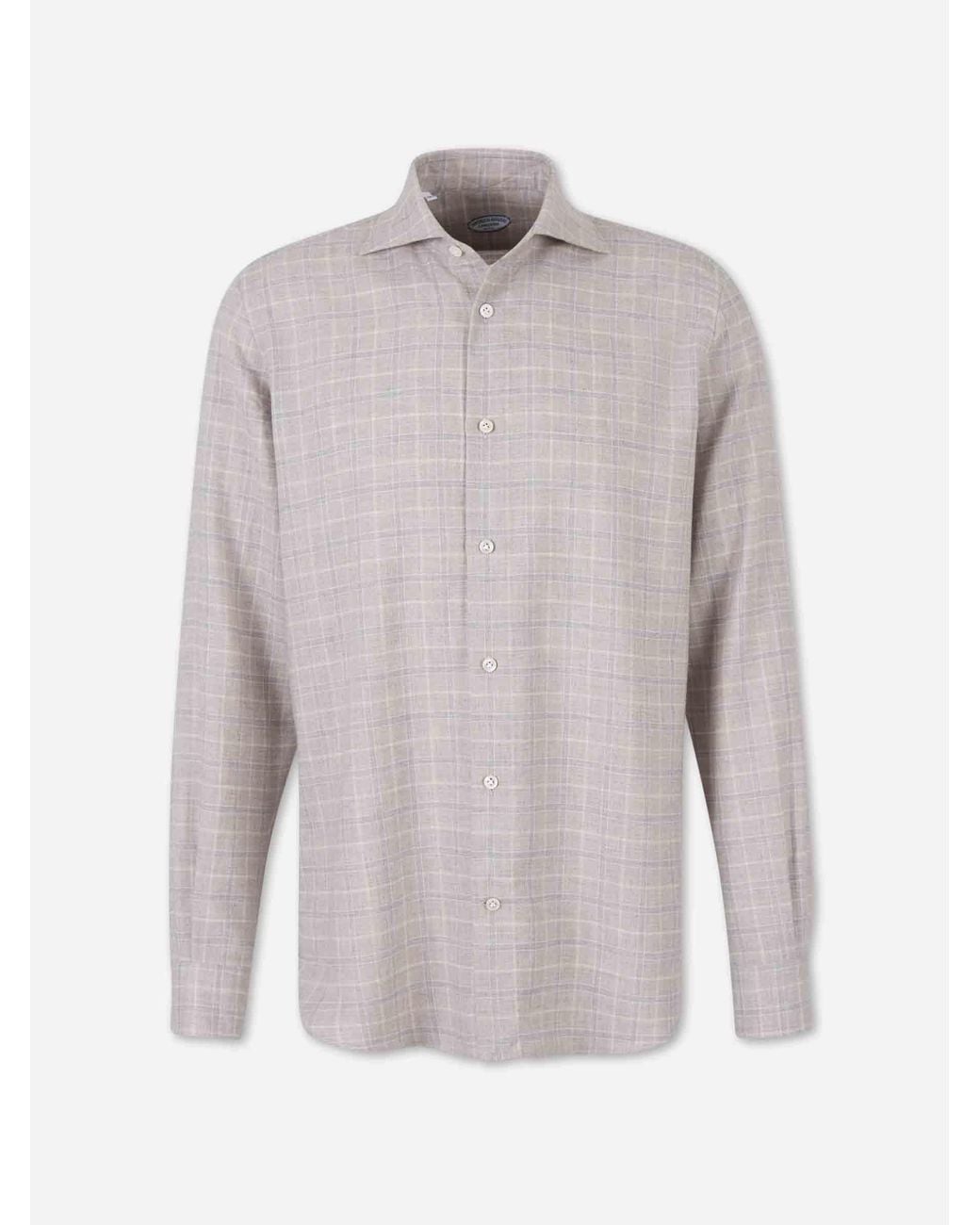 Vincenzo Di Ruggiero Green Wool Cotton Shirt for men