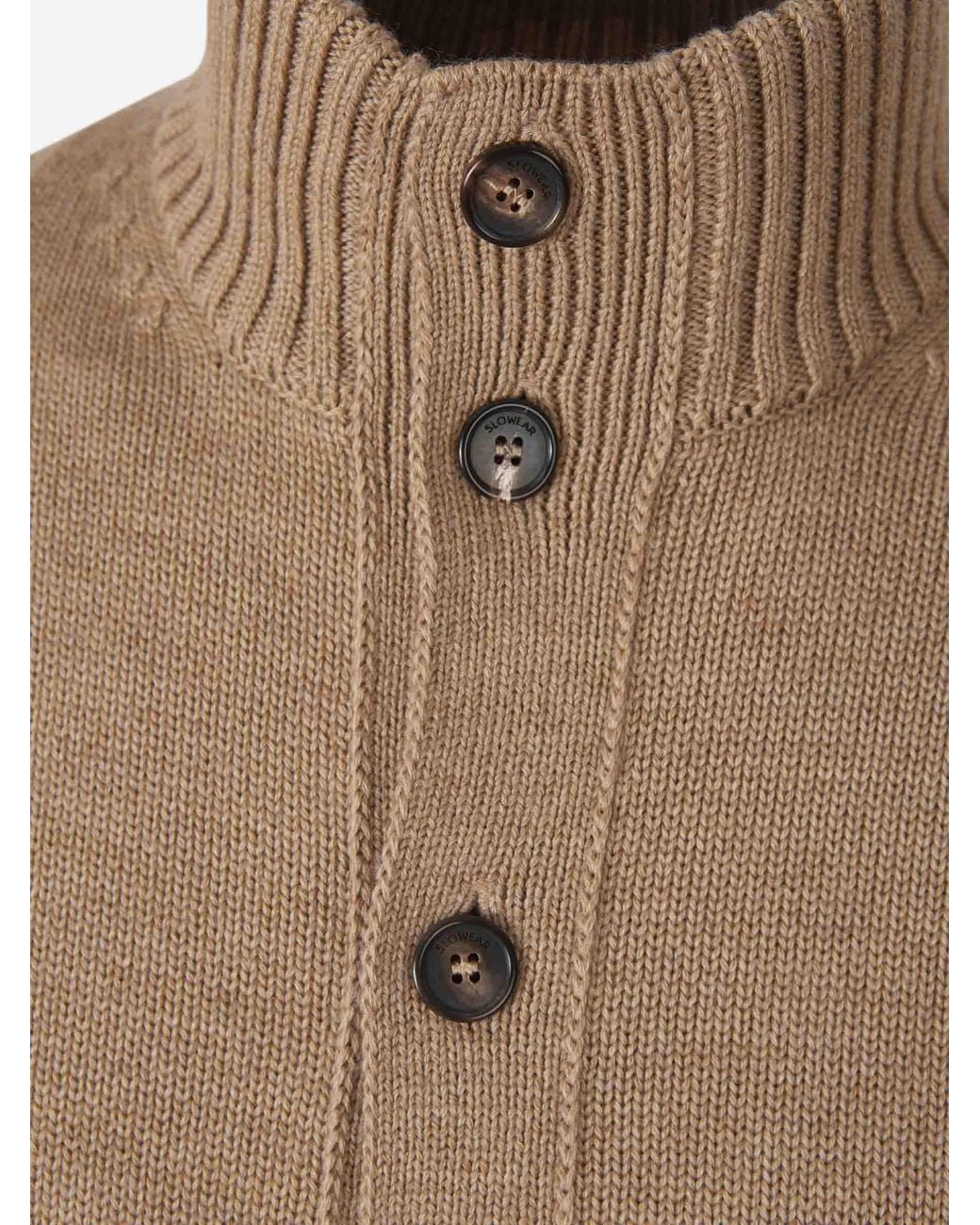 Zanone Natural Wool Knit Cardigan for men