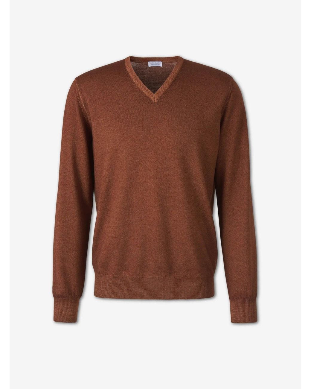 Santa Eulalia Brown Sweater V-Neck for men