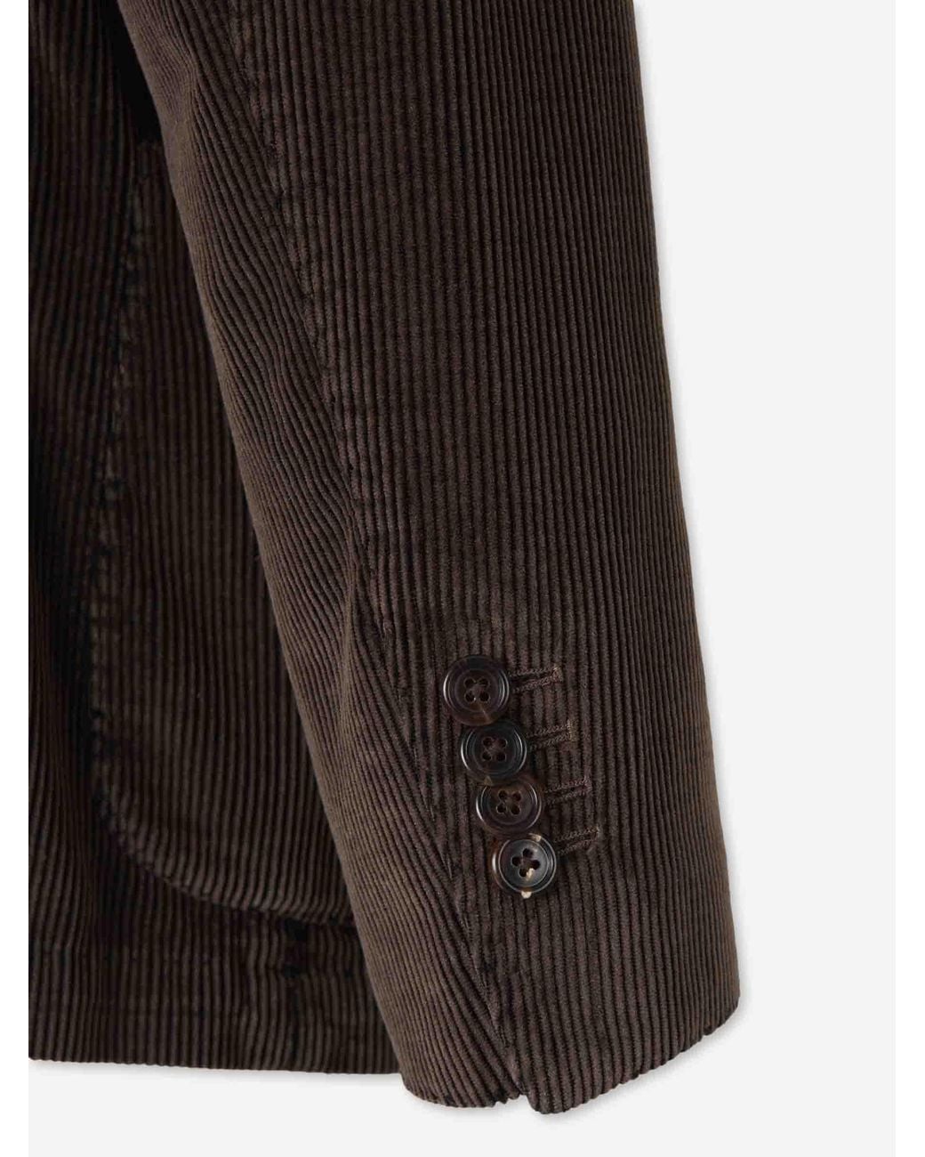 Santa Eulalia Black Blazer Straight Corduroy for men