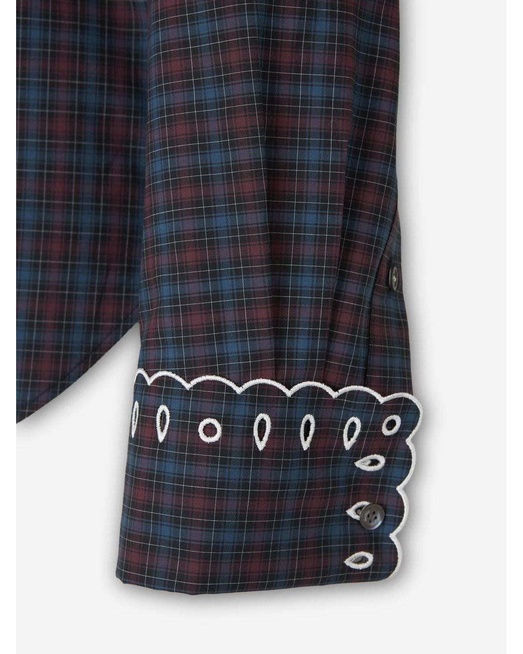 Marni Blue Openwork Plaid Shirt