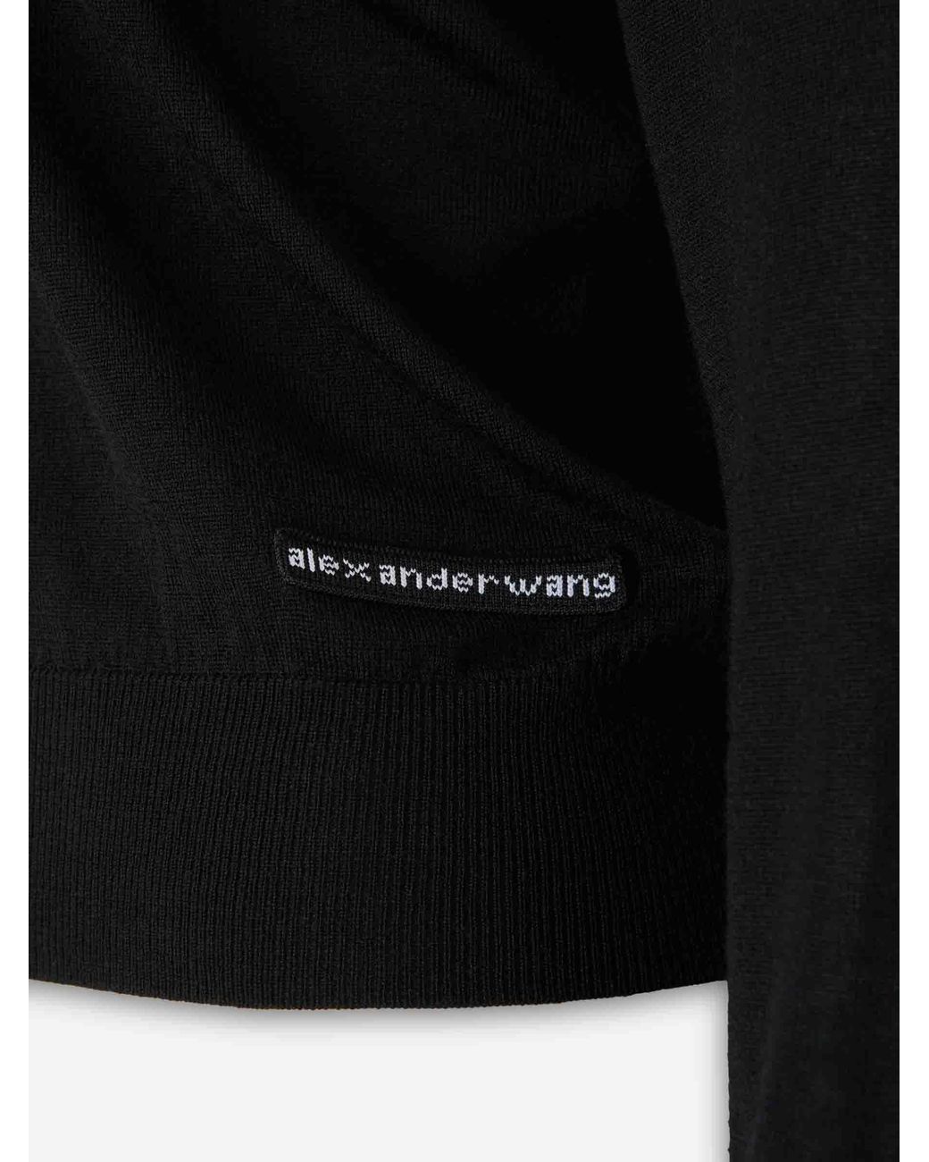 Alexander Wang Black Fine Wool Cardigan