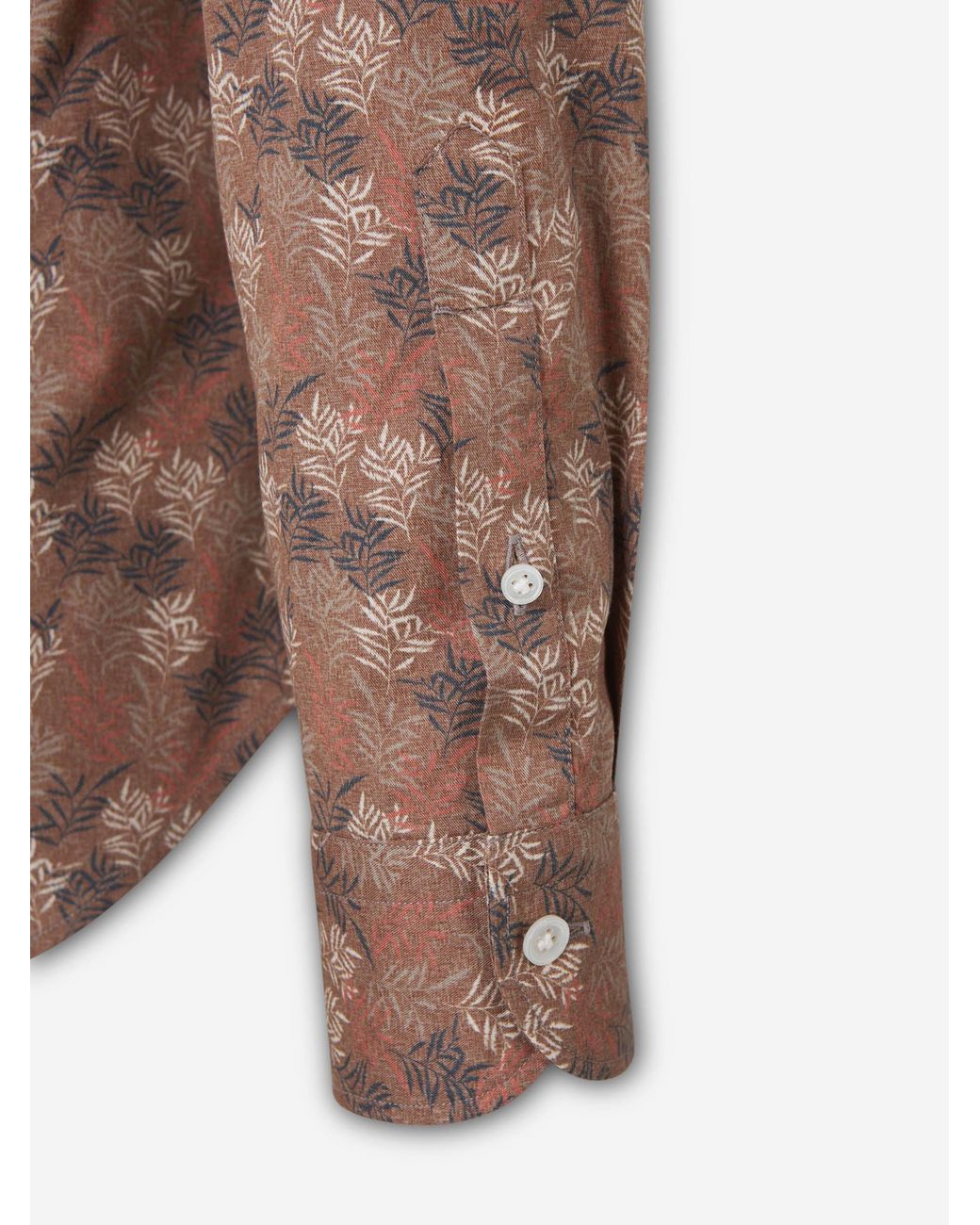 Vincenzo Di Ruggiero Brown Printed Cotton Shirt for men