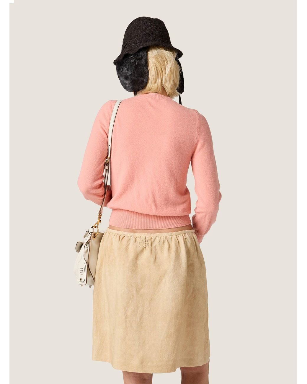 Miu Miu Pink V-Neck Sweater