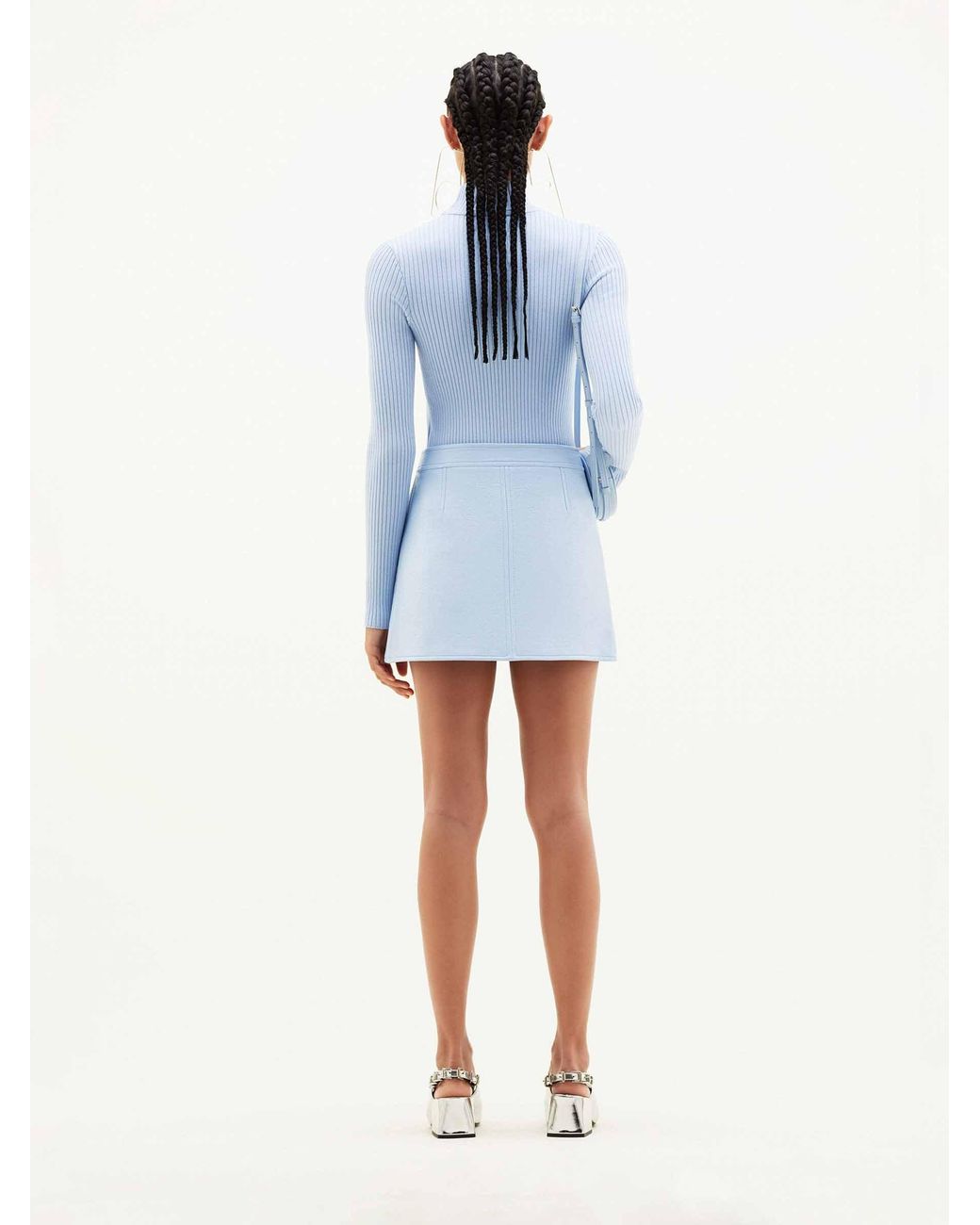 Courreges Blue Vinyl Mini Skirt