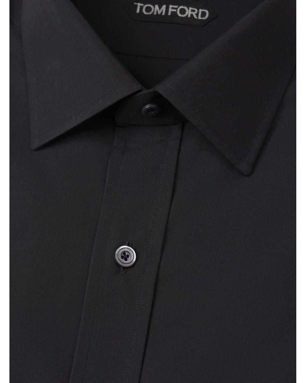 Tom Ford Black Plain Cotton Shirt for men