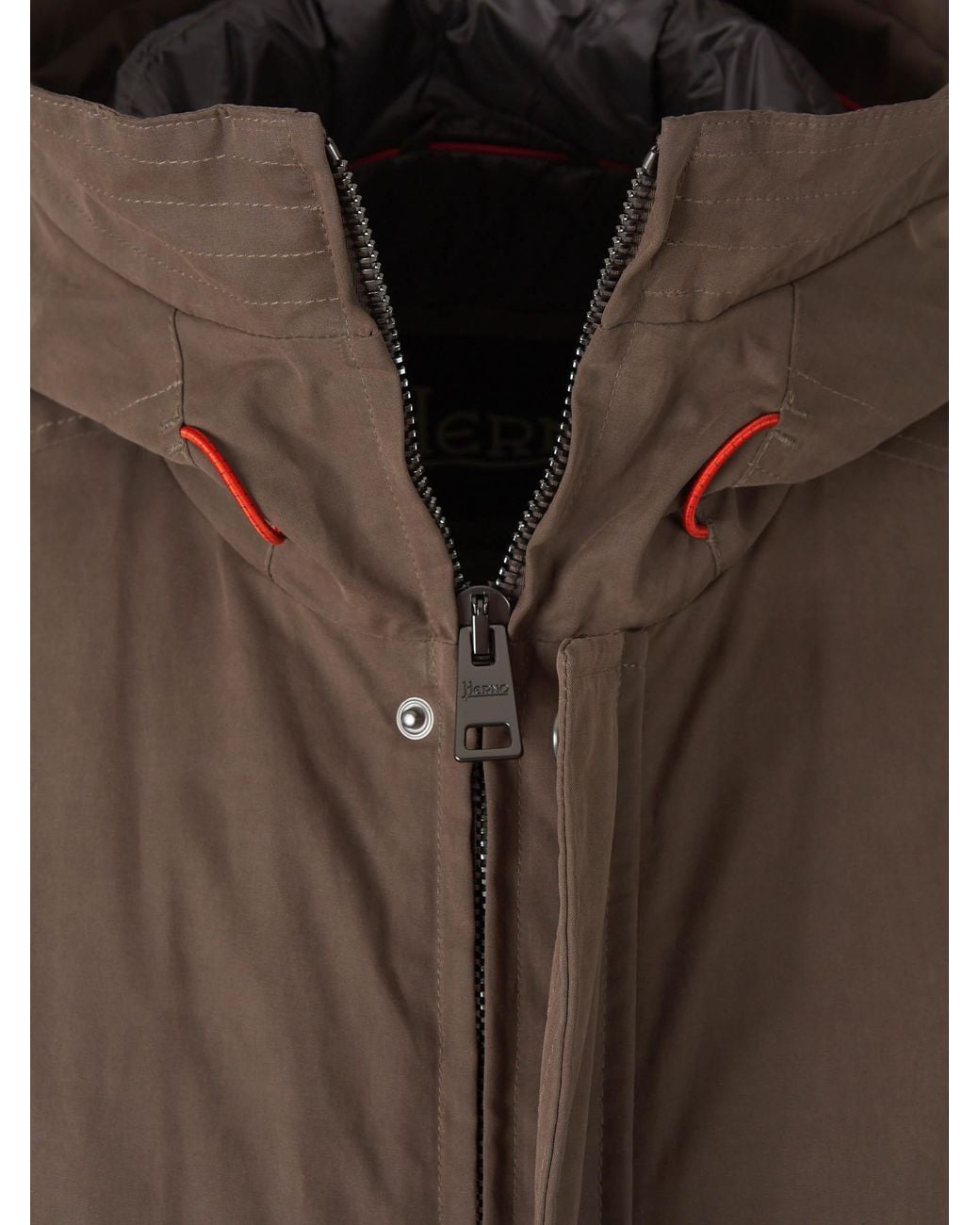 Herno Brown Long Padded Parka for men
