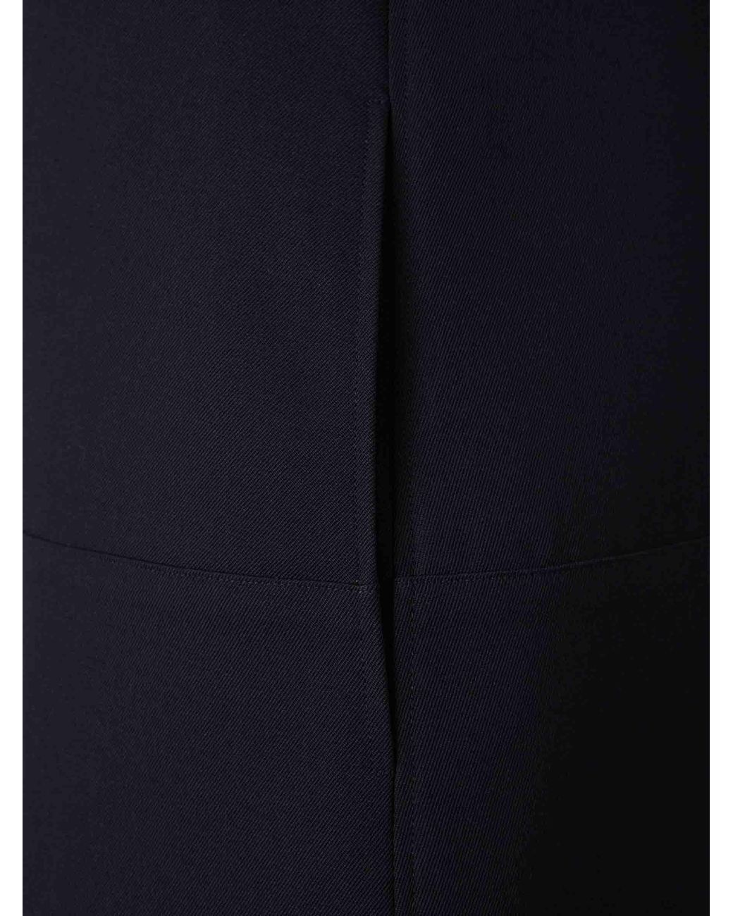 Jil Sander Blue Long Wool Coat