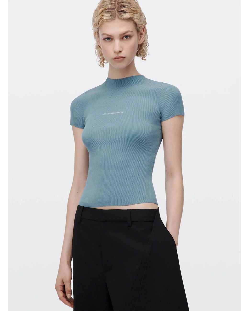 Alexander Wang Blue Short Sleeve T-Shirt