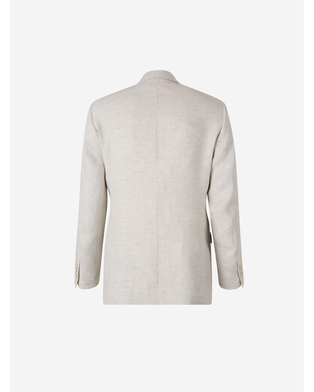 Santa Eulalia White Herringbone Linen Suit for men