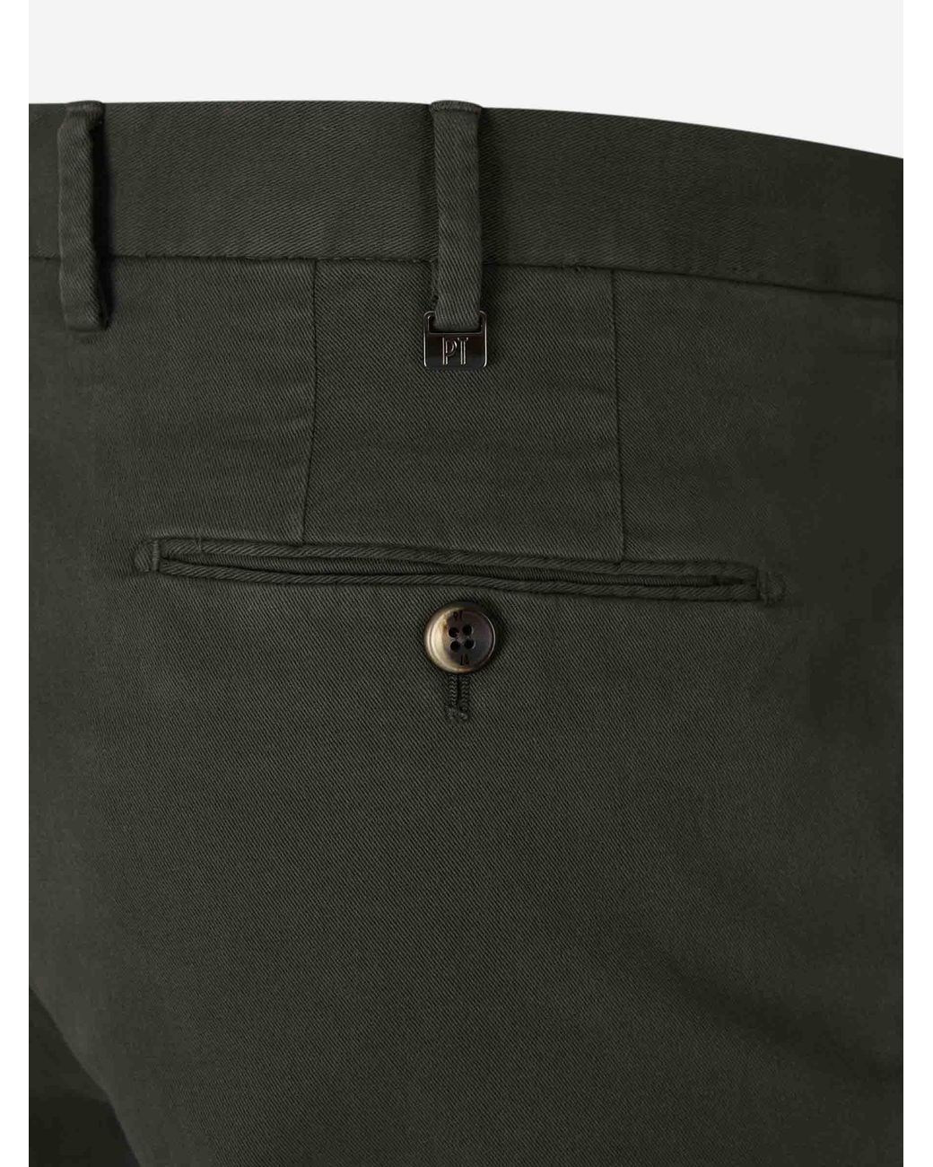PT Torino Gray Straight Chino Trousers for men