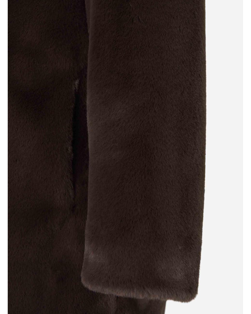 Herno Brown Short Fur Coat