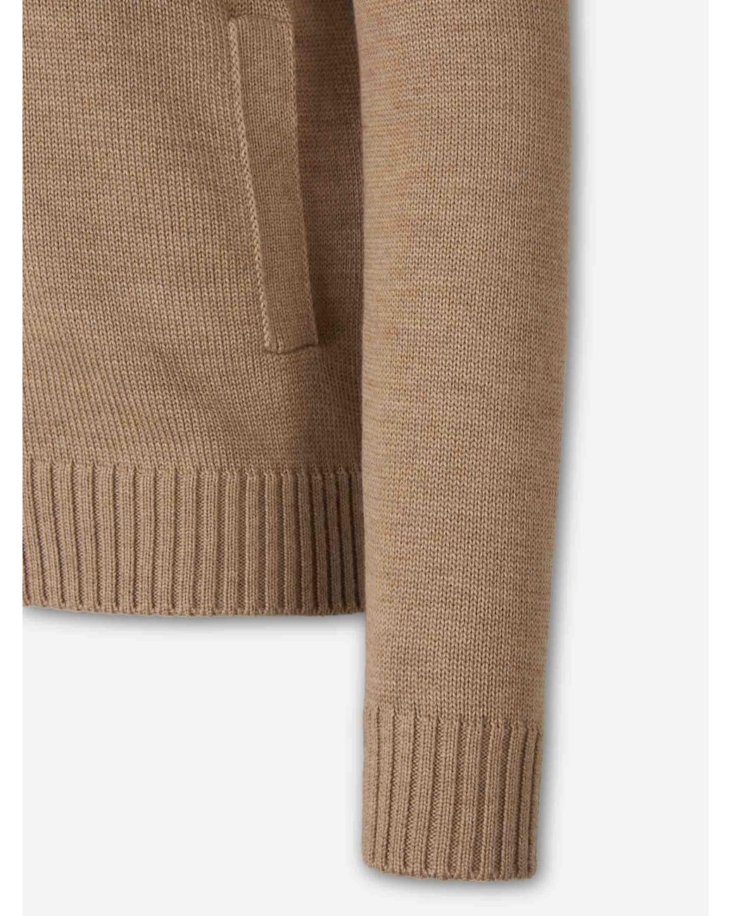 Zanone Natural Wool Knit Cardigan for men