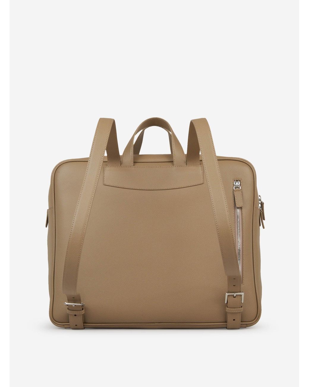 Santa Eulalia Natural Granulated Leather Backpack for men