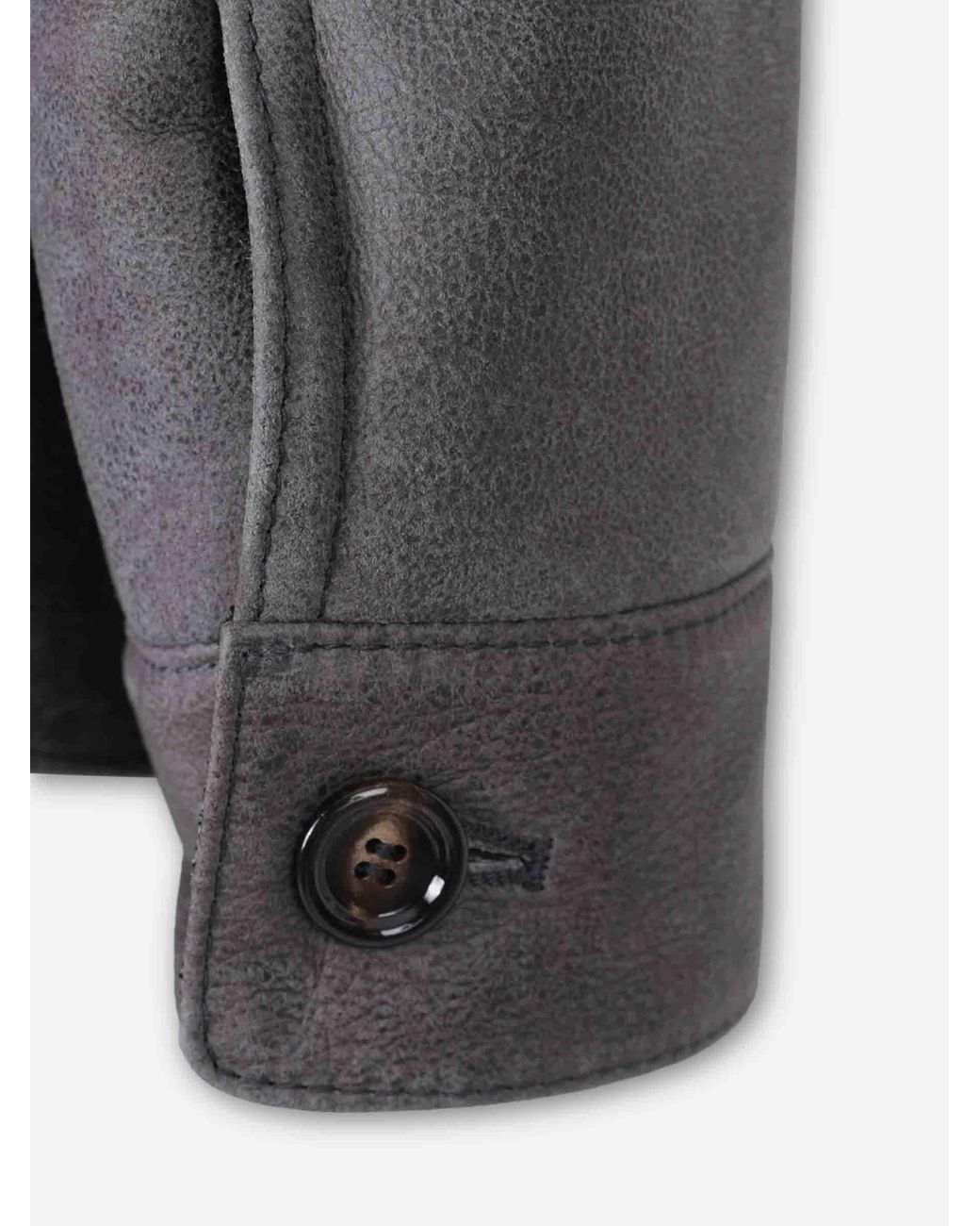 Santa Eulalia Gray Casual Leather Jacket for men