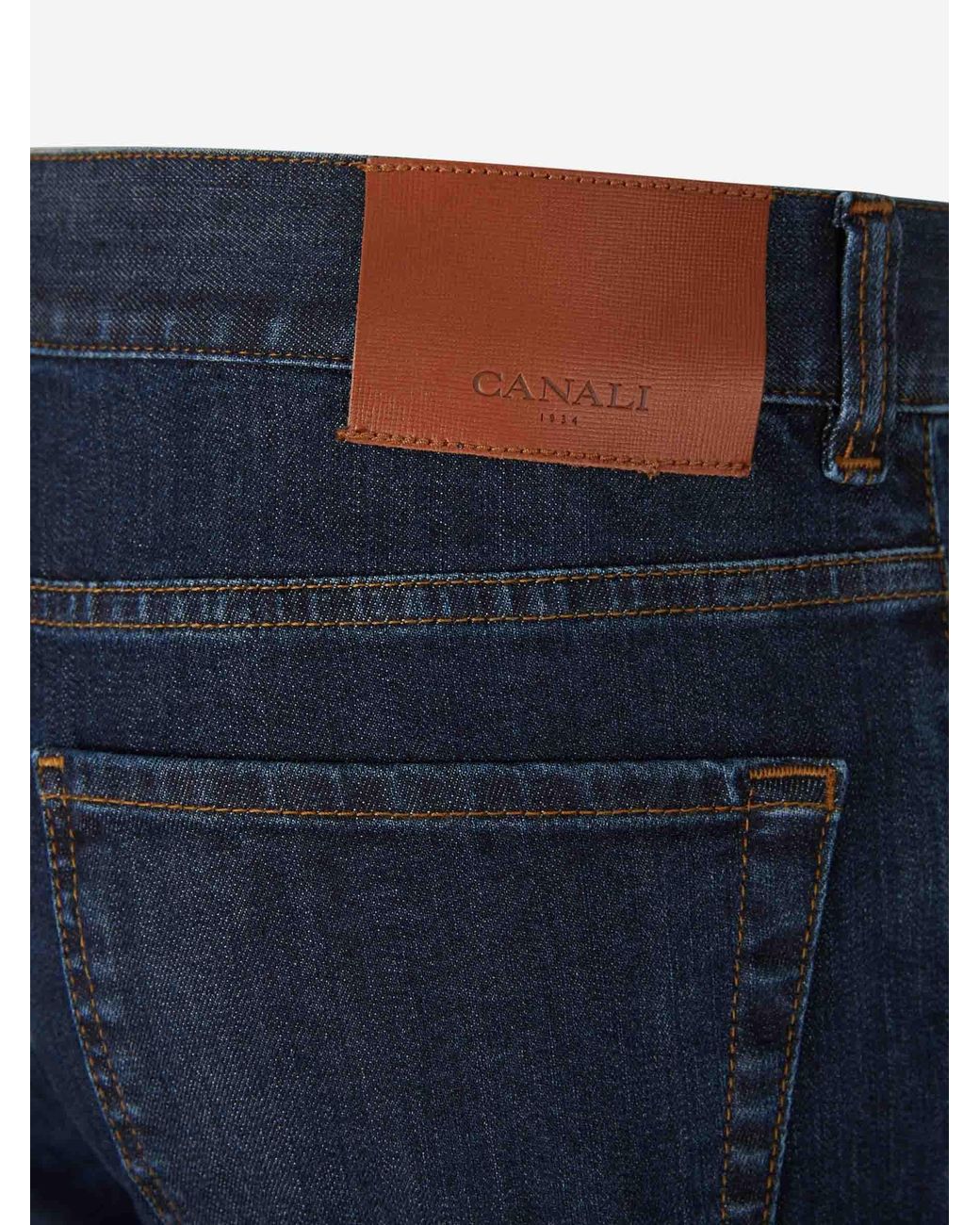 Canali Blue Flared Jeans for men