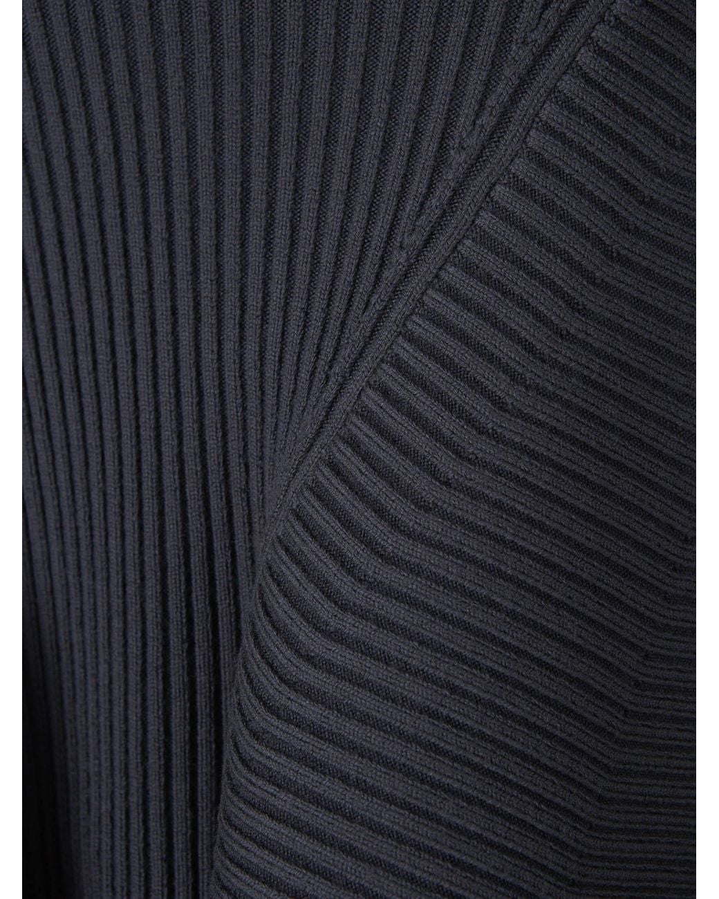 Alaïa Blue Ribbed Skater Dress