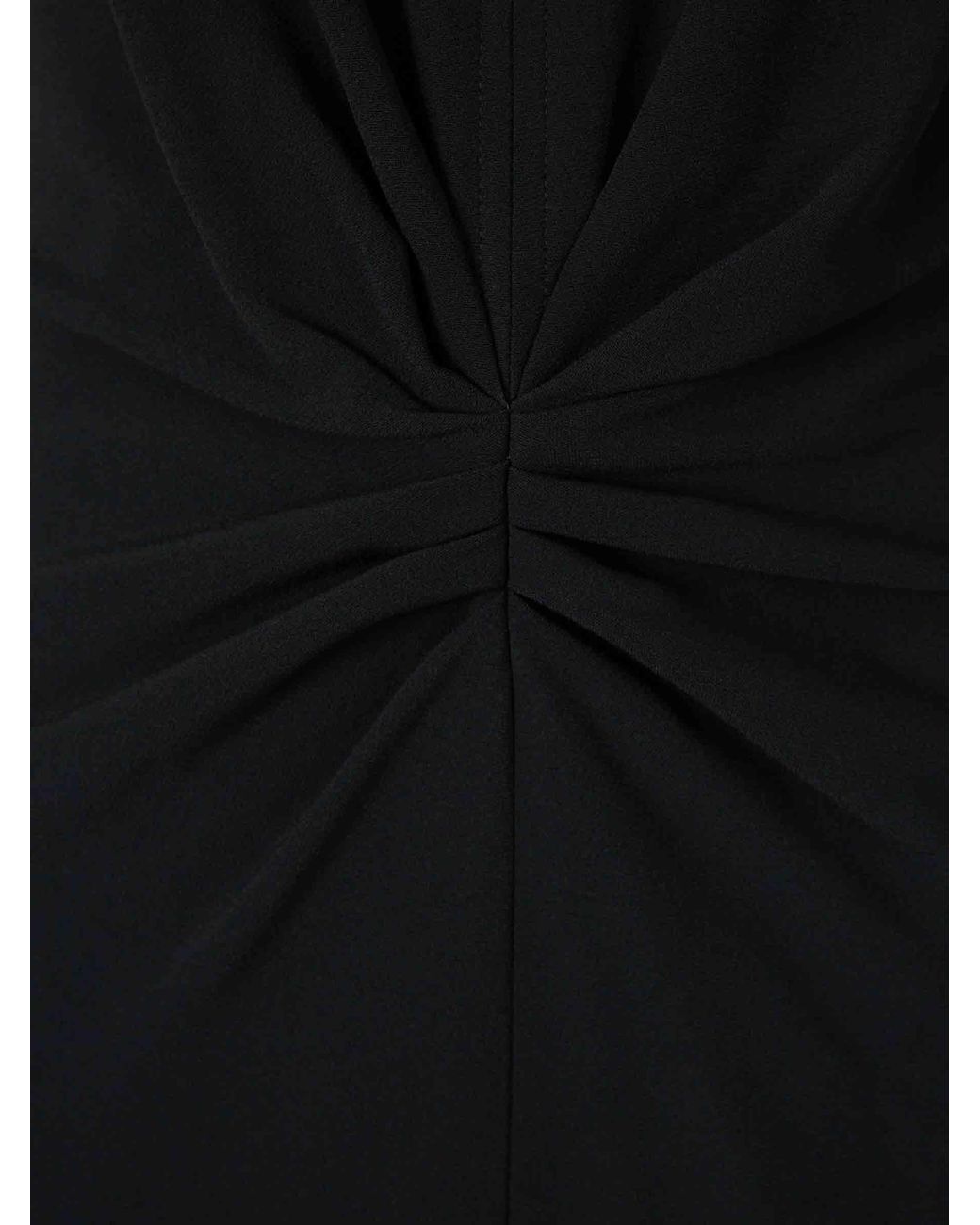 Victoria Beckham Black Crepe Midi Dress
