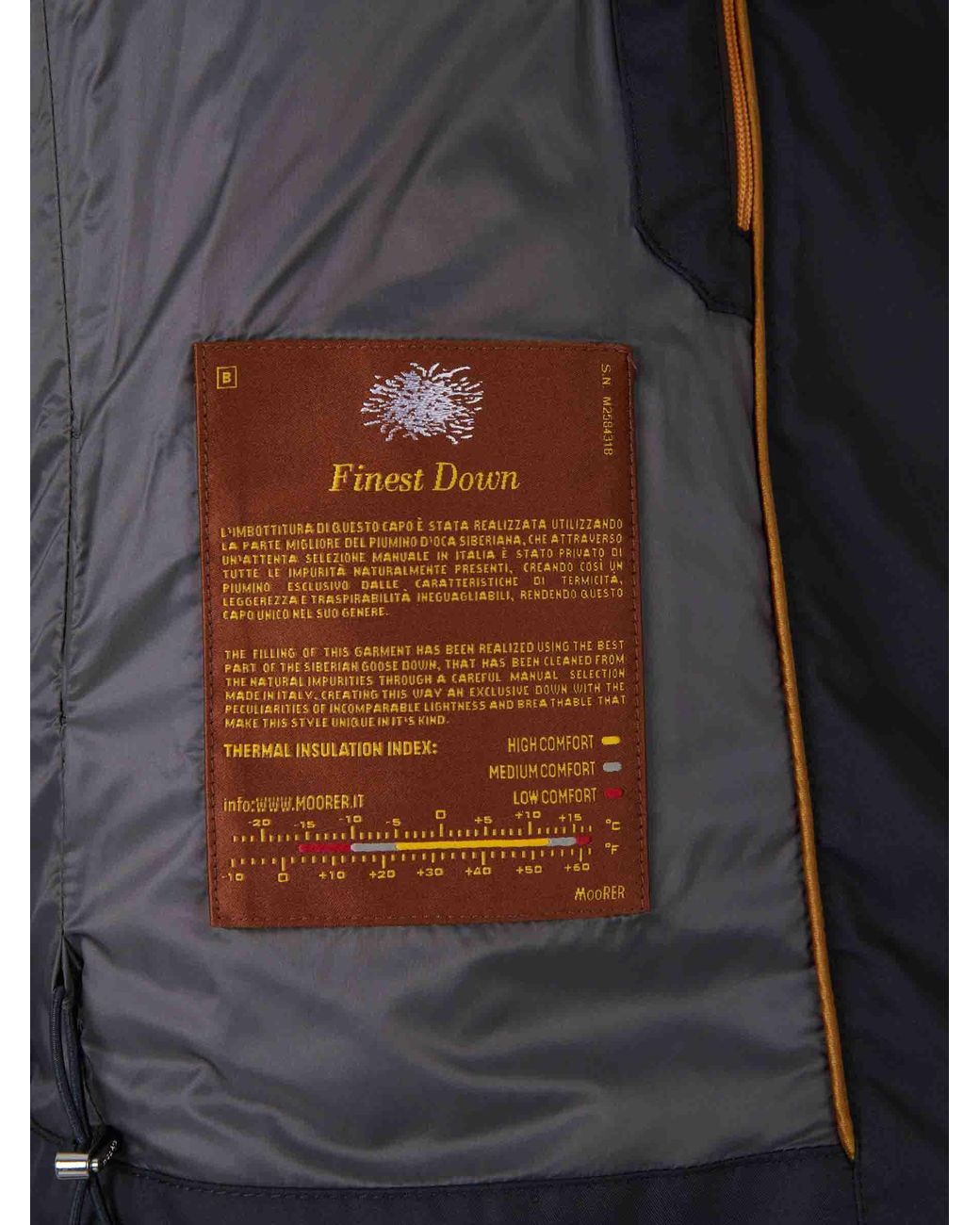 Moorer Blue Down Jacket With Knit Sleeves for men