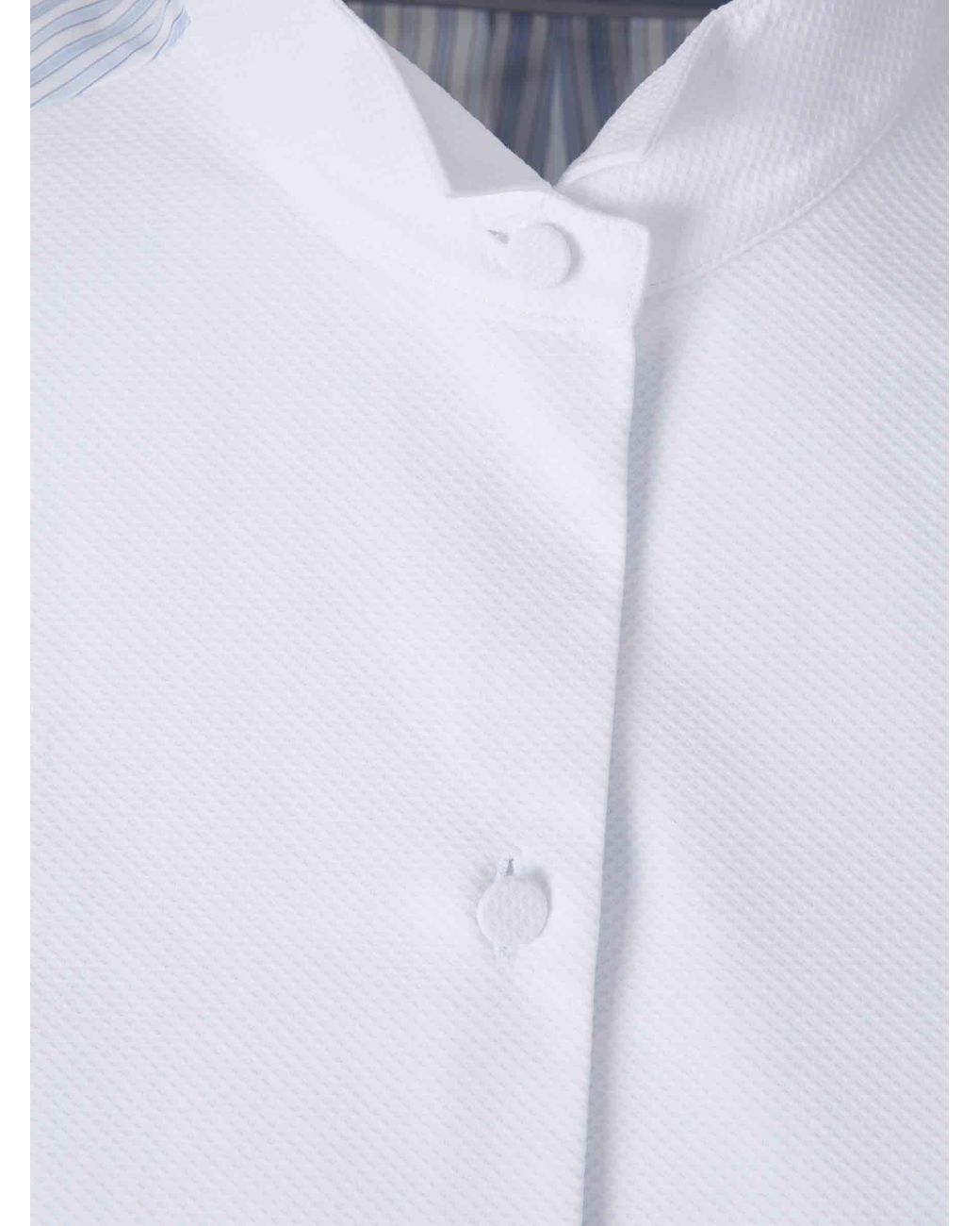 Tom Ford Blue Contrasting Tuxedo Shirt