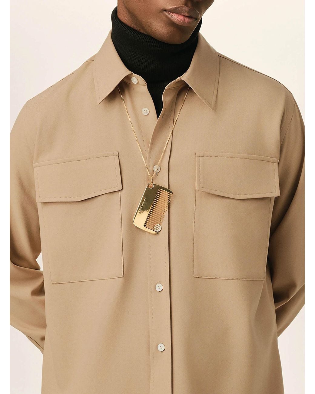 AMI White Comb Collar for men