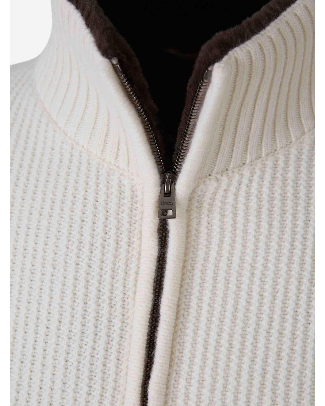 Herno Natural Wool Cardigan for men