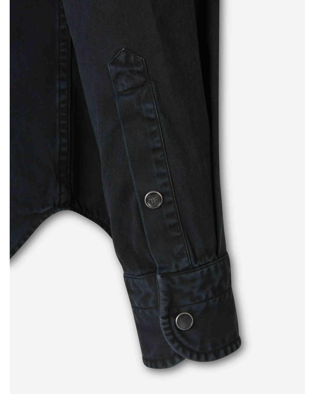 Tom Ford Blue Cotton Twill Shirt for men