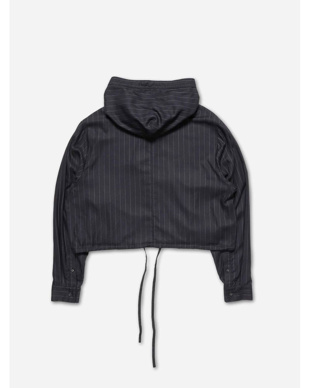 Acne Blue Wool Striped Overshirt
