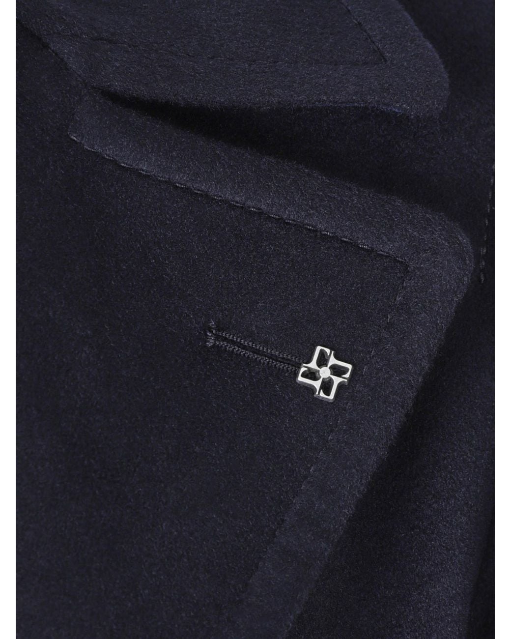 Tagliatore Blue Long Cashmere Coat for men