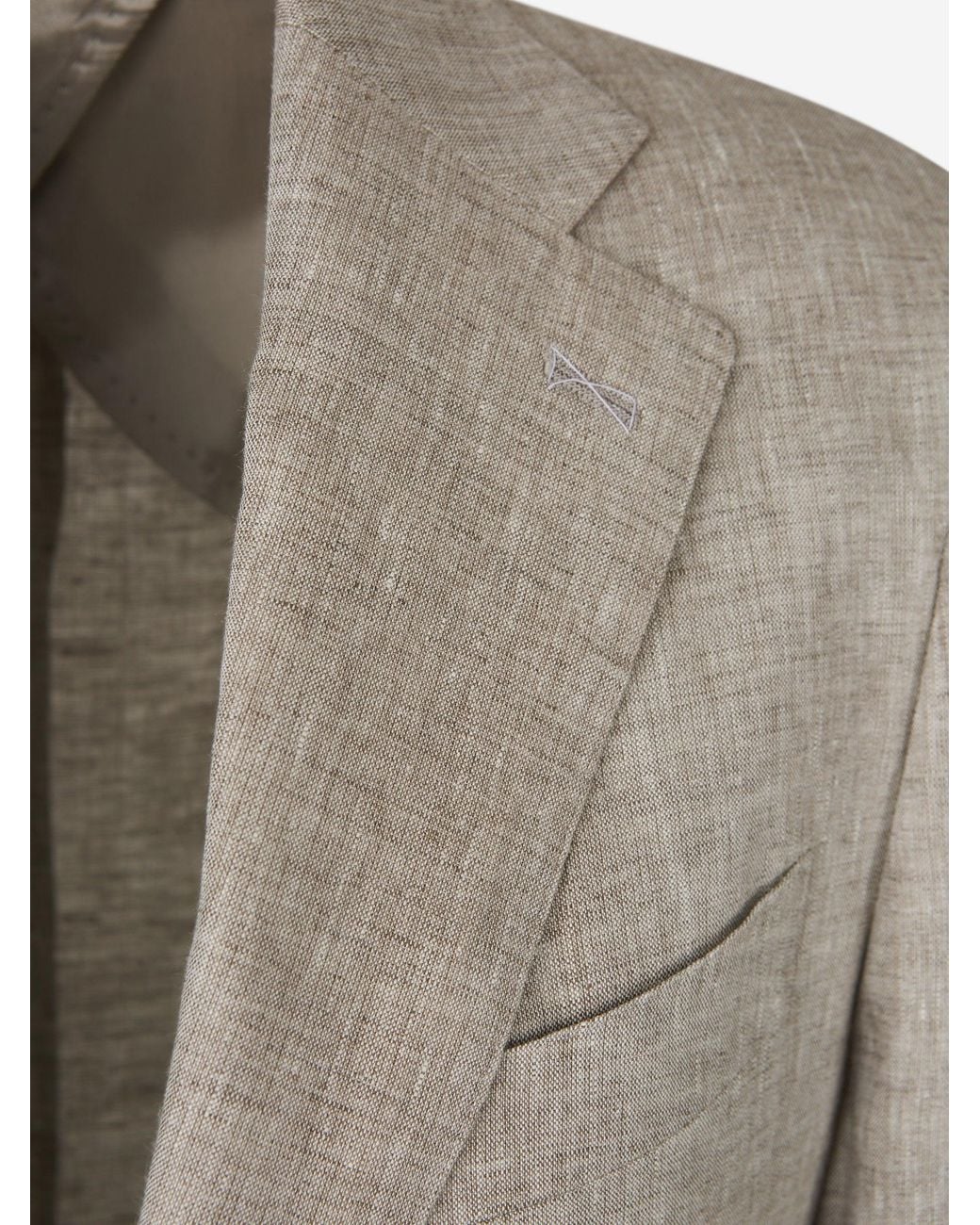 Santa Eulalia Gray Linen Suit for men