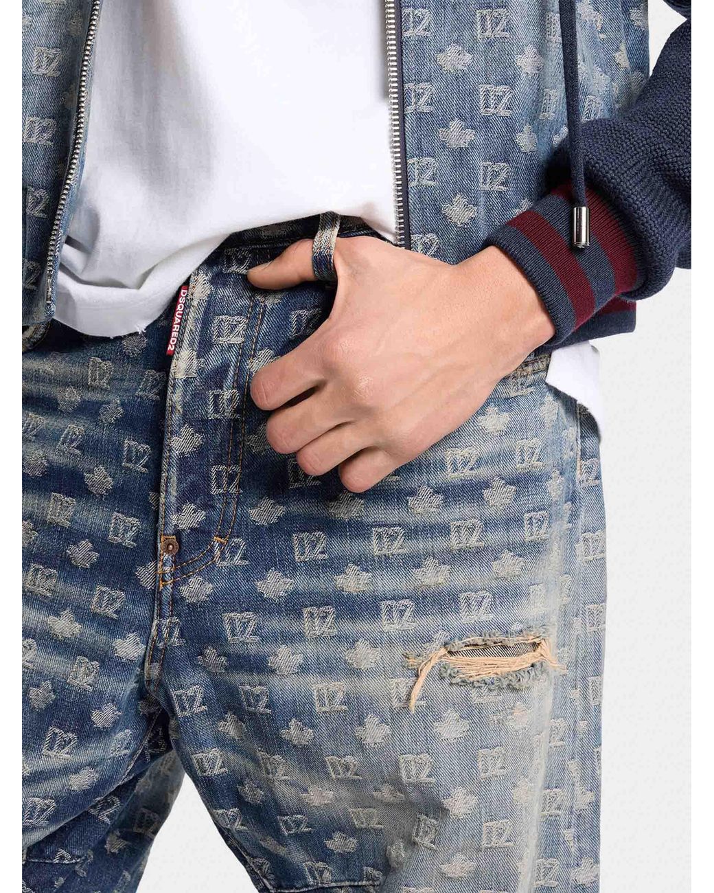 Jeans Monogrammés D2 DSquared² pour homme en coloris Blue