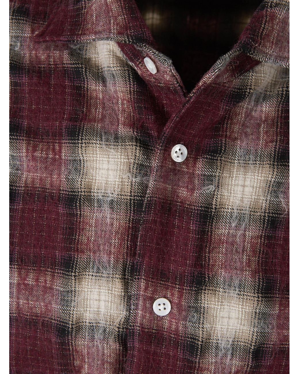 Vincenzo Di Ruggiero Brown Cotton Plaid Shirt for men