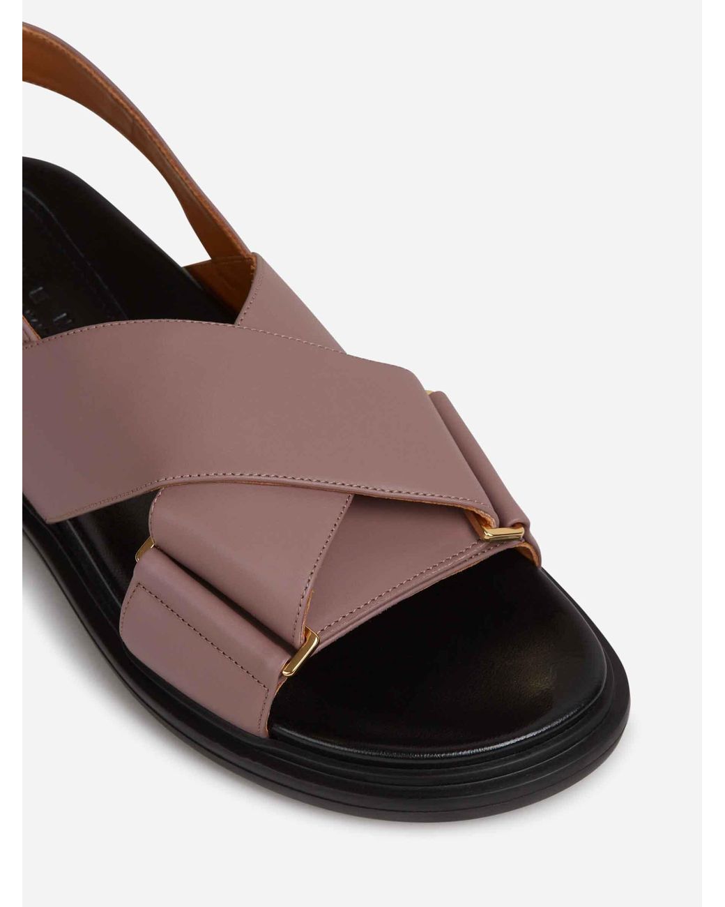 Marni Brown Fussbett Leather Sandals