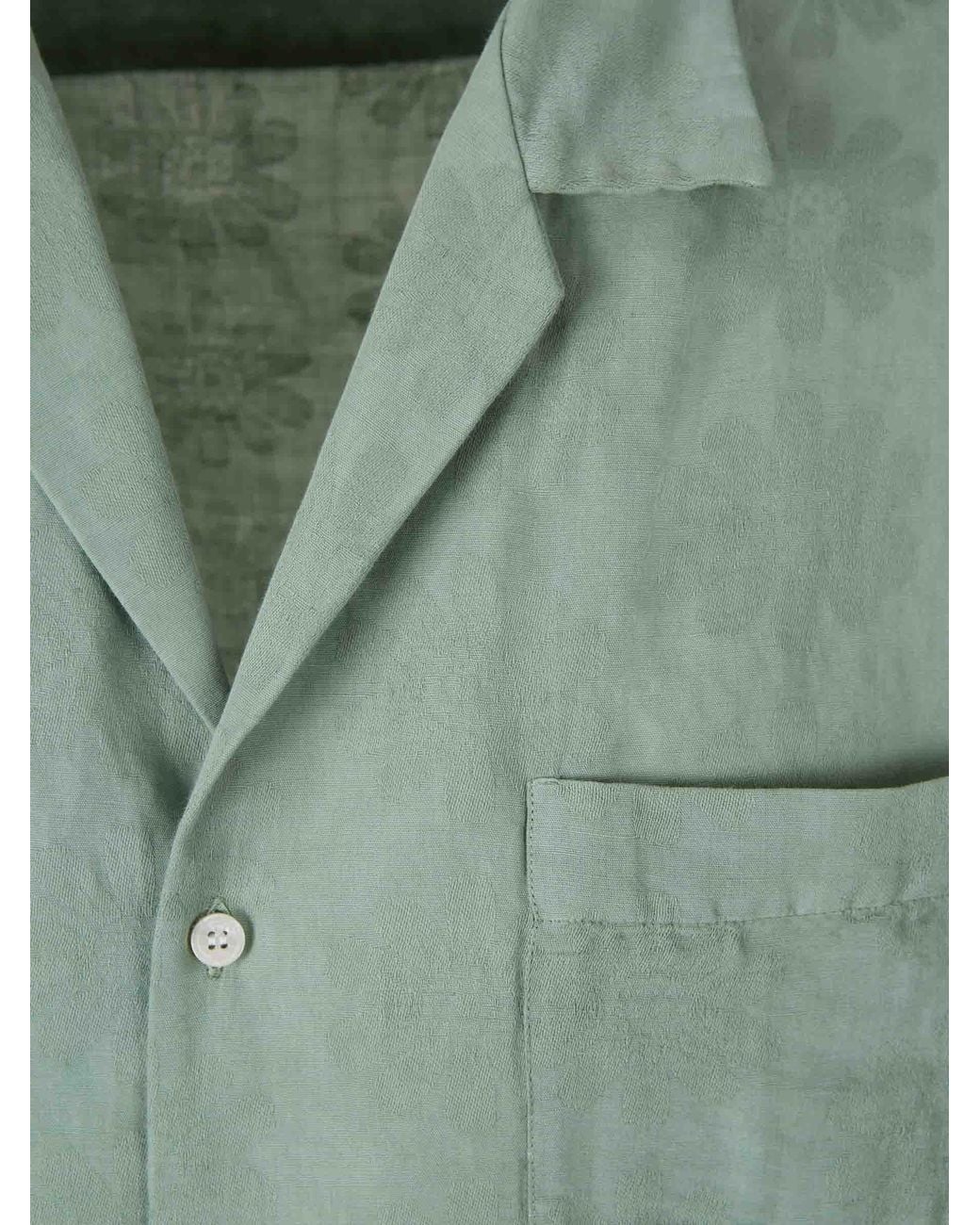 Vincenzo Di Ruggiero Green Linen Casual Shirt for men