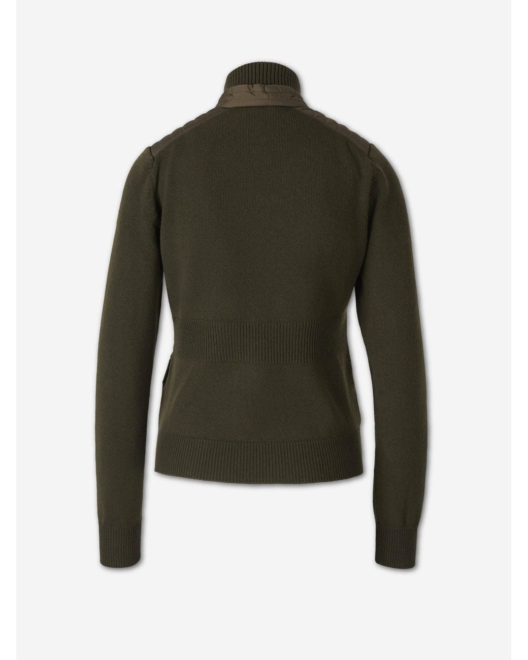 Moncler Green Quilted Cardigan