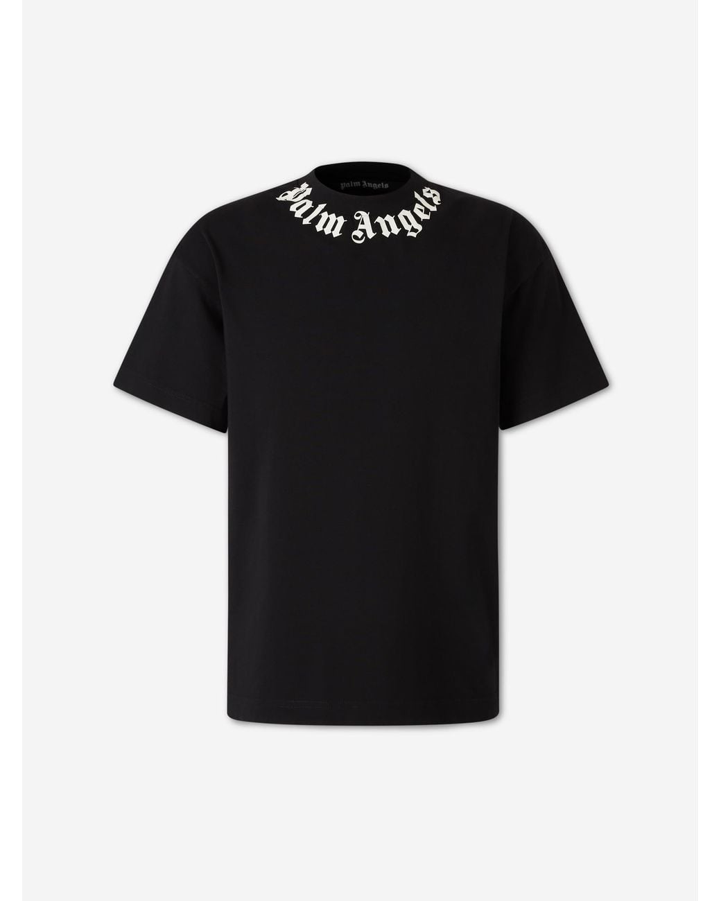 Palm Angels Black Short Sleeve Logo T-Shirt for men