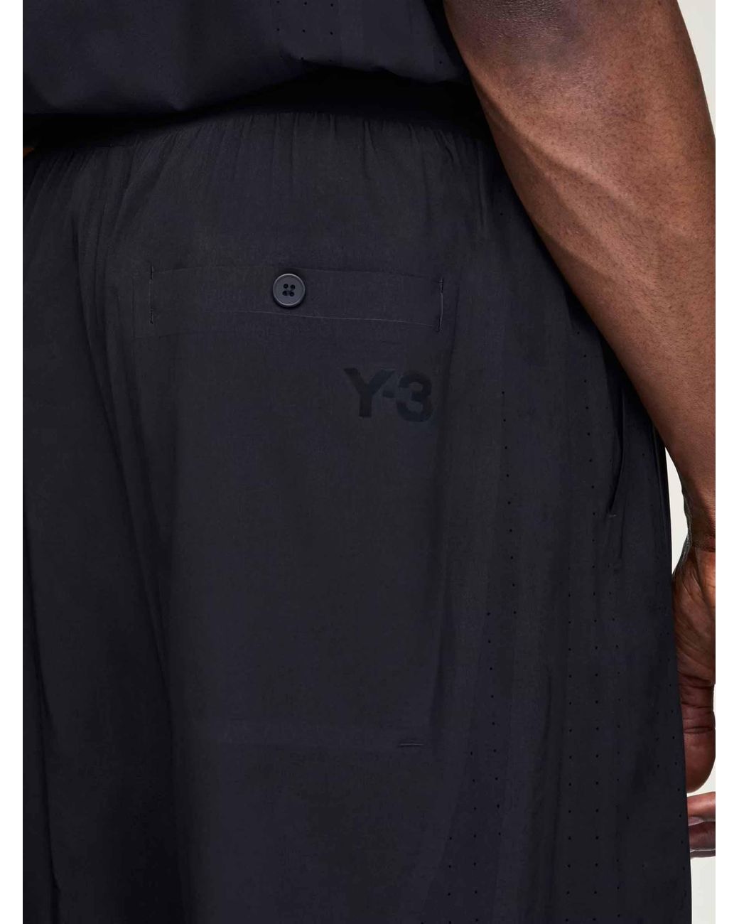 Y-3 Black Loose-Fitting Bermuda Shorts for men