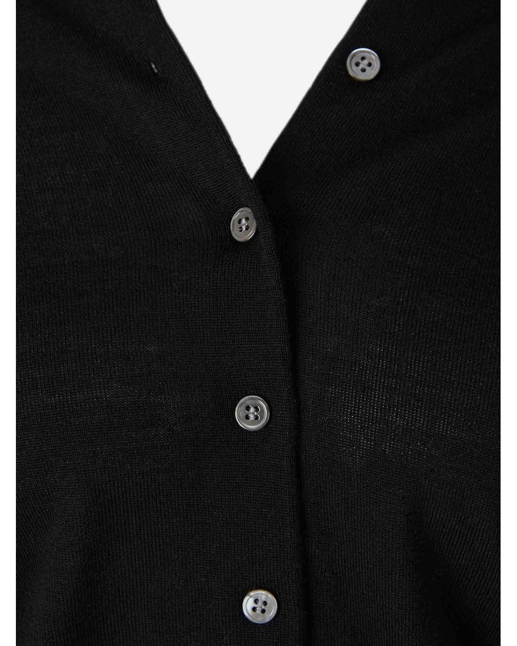 Alexander Wang Black Fine Wool Cardigan
