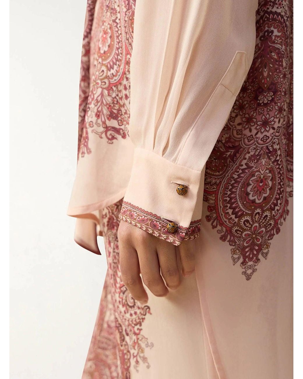 Zimmermann Pink Printed Shirt With Bow