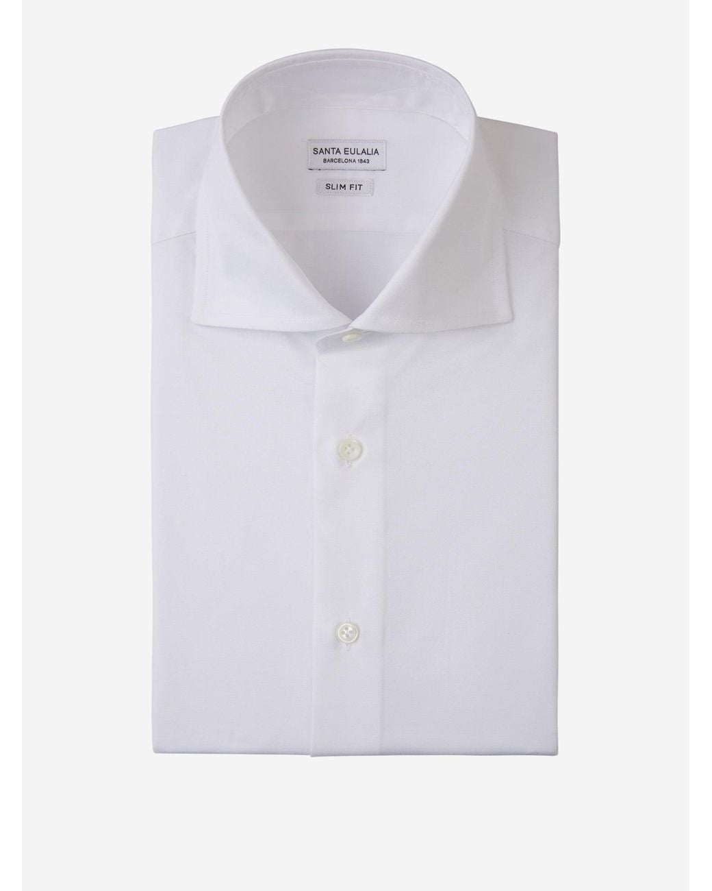 Santa Eulalia White Classic Fit Formal Shirt for men