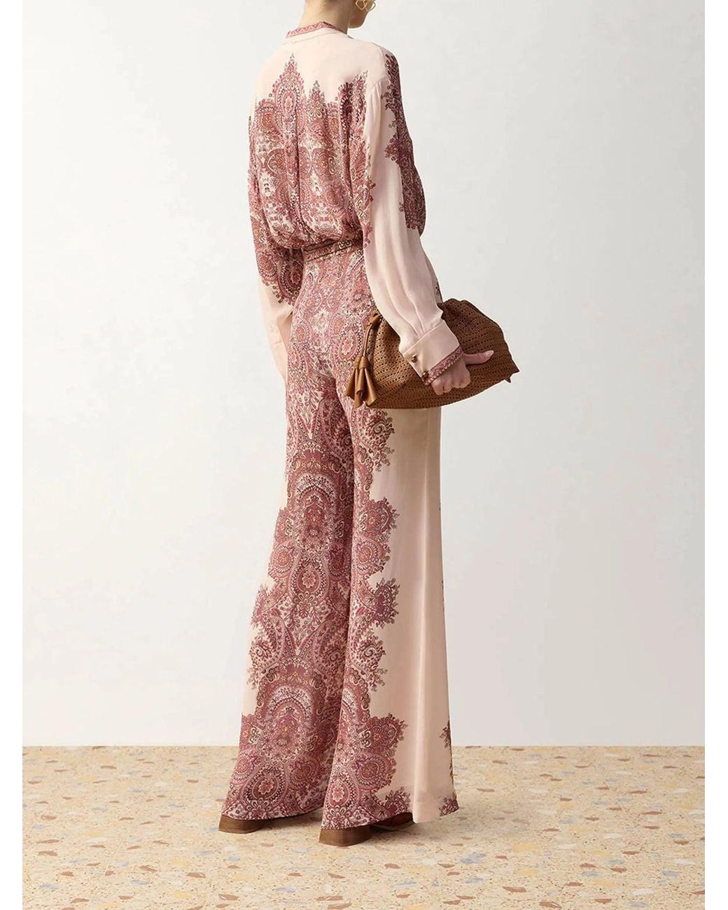 Zimmermann Pink Printed Casual Pants