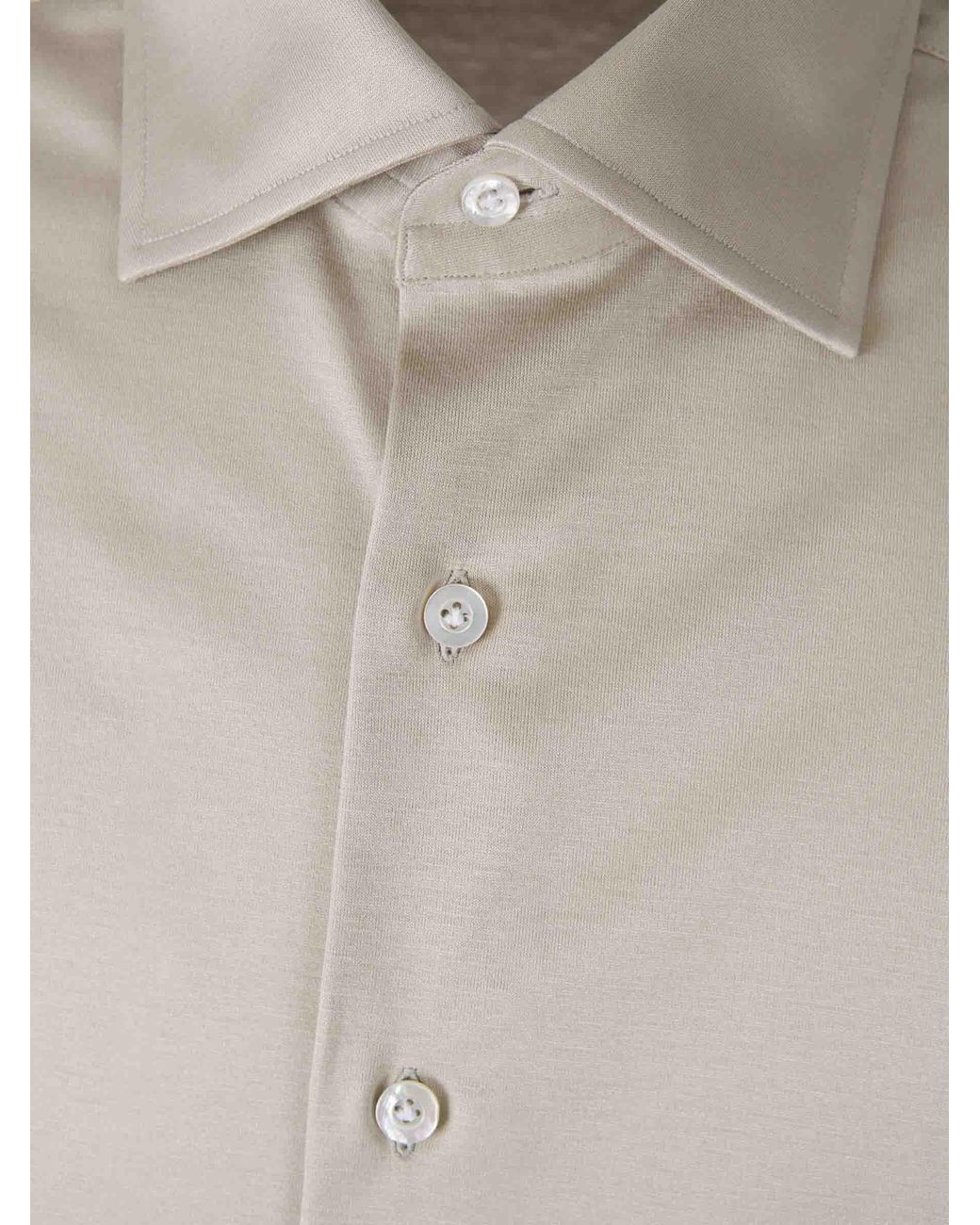 Fray White Micro Knit Shirt for men