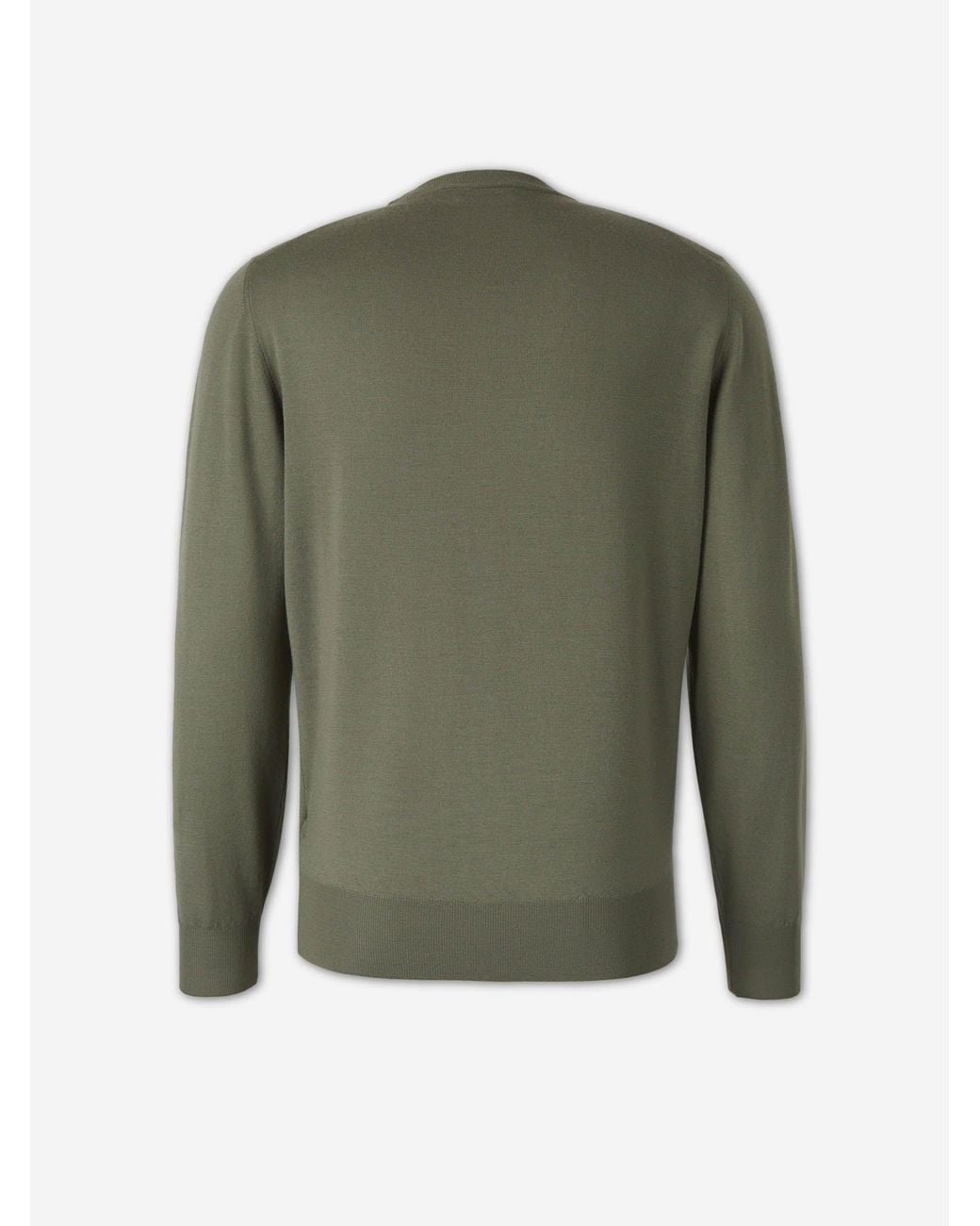 Canali Wollstrickpullover in Green für Herren